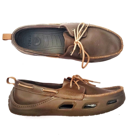 Brown Leather Boat Shoes Loafers Size 